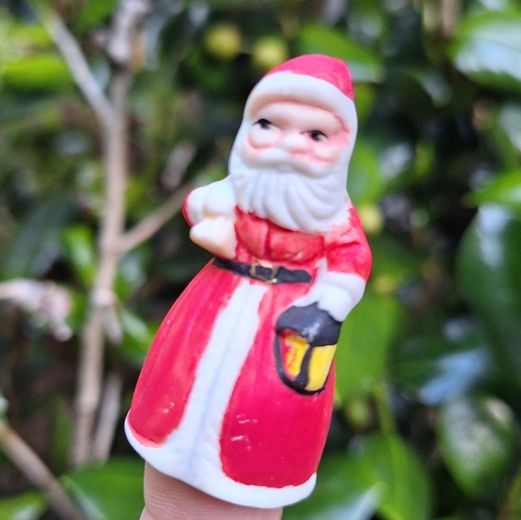 Miniature Santa Porcelain Mini Enesco Tiny Santa Clause Curio Stocking Stuffers - Picture 6 of 12